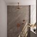 Brauer Copper Edition Thermostatische Regendoucheset Inbouw - Hoofddouche 20 cm - 3 Weg - Handdouche Rond 3 Standen - Doucheslang - Wandaansluitbocht