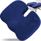 Unyqoos Coussin ergonomique en mousse à mémoire de forme bleu