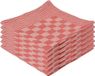 Van Berkel Trading B.V. Set de torchons - 12 pièces - rouge à motif à blocs - 65 x 65 cm