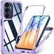 Techsuit Hoesje geschikt voor Samsung Galaxy A17/A16 - ColorVerse 360 Case met Screenprotector - Paars