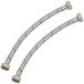 KOTARBAU® 2 Pièces - Tuyau de raccordement flexible 1/2" x 1/2" - Tuyau de robinet flexible 30 cm - Tuyau de raccordement sanitaire - Tuyau de connexion flexible - Tuyau de raccordement de robinetterie - avec tresse en acier inoxydable