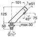 Roca a5 a4279 C00 timer mantel-/wastafelarmatuur met drukschakelaar
