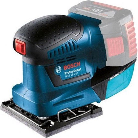 Bosch GSS 18V-10 Professional Draadloze excentrische schuurmachine - Zwart/Blauw/Rood