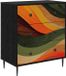 vidaXL Ladekast BONN Retro golfprint 66 x 36,5 x 76 cm Bewerkt hout