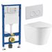 Geberit QeramiQ Dely Toiletset - Hangend toilet - Inbouwreservoir UP100 - Zonder spoelrand - Diepspoel - PK afvoer - Dual flush - Soft-close zitting - Afklikbaar - Keramiek - Glans wit