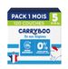 CARRYBOO - 120 gezonde en ultra absorberende luiers - maat 5 (12-25 kg) | 12 uur lekvrij – zonder ongewenste stoffen – betaalbare prijs – oorsprong Frankrijk garantie – verpakking 1 maand