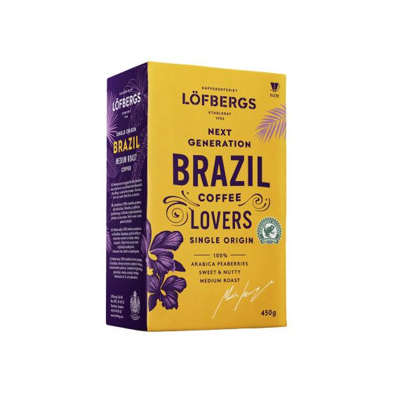 Löfbergs Gemalen koffie Löfbergs Brazil Single Origin Rainforest Alliance, 450 g