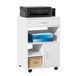 SoBuy FBT106-W Meuble imprimante - Composition bois blanc avec tiroir et porte