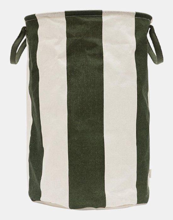 OYOY Kara Decoratieve opbergmand Rond Donkergroen Katoen/Polyester/Polyethyleen/Polyamide/Viscose 38x54 cm