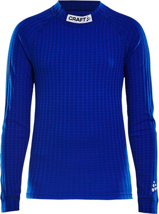 Craft Progress Baselayer Crewneck Longsleeve Sportshirt - Maat 134 - Unisex - donker blauw Maat 134/140