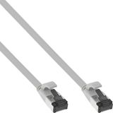 InLine® Patchkabel plat, U/FTP, Cat.8.1, TPE halogeenvrij, grijs, 7,5m