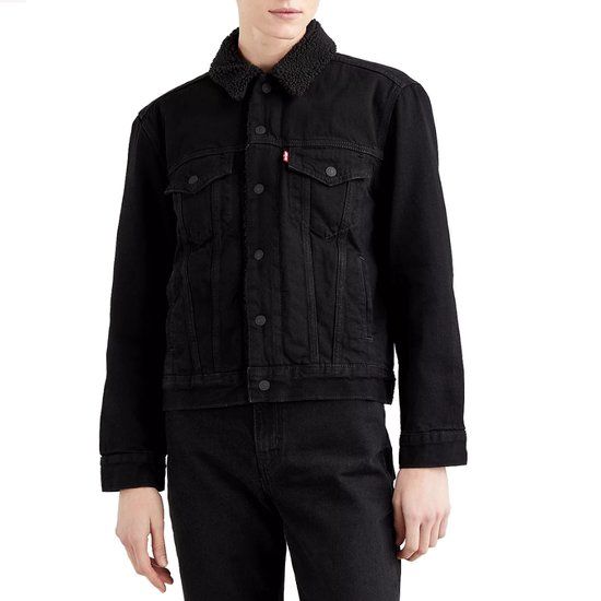 Levi's Ex-Boyfriend Sherpa Trucker Jacket - Black - Women's XL