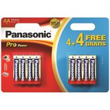 Panasonic Pro Power AA Alkaline Wegwerpbatterijen 8 Stuks