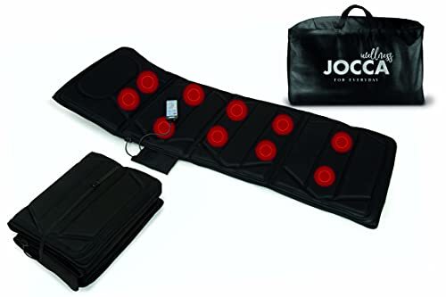 Jocca - Inklapbare massagemat | elektrische massagemat 4 zones | inclusief tas | massagematras 10 motoren | intensiteit instelbaar