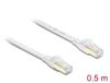 Delock 81024 câble réseau Blanc 0,5 m Cat8.1 U/FTP (STP) Plat