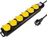 LogiLink LPS256 stekkerdoos 1,5 meter 6-voudig Buiten Zwart, Geel