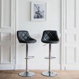 Set ALLSTORE Set van 2 zwarte barkrukken JASPER