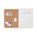 Bi-Office Budget houten frame combibord, kurk en whiteboard, droog afwisbaar memobord, 40 x 30 cm