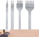 TRANKIELO® - Artisanat du cuir Kit d'outils DIY – 4 pièces, 3-6mm, Outil à poinçonner – Kit pratique de travail du cuir