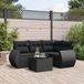 Maison Exclusive - Ensemble de meubles de jardin 5 pièces avec canapé et coussins, noir, en polyrotin