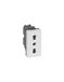 Legrand 077511 Euro-US mozaïek 2P+T, 10A of 16A Italiaanse standaard, 2 modules, wit