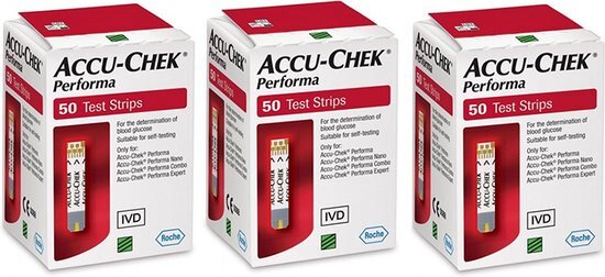 3X 50 strips Accu Chek Performa actiepakket