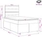 vidaXL Boxspringbed met matras Lichtgrijs 120 x 190 cm Stof