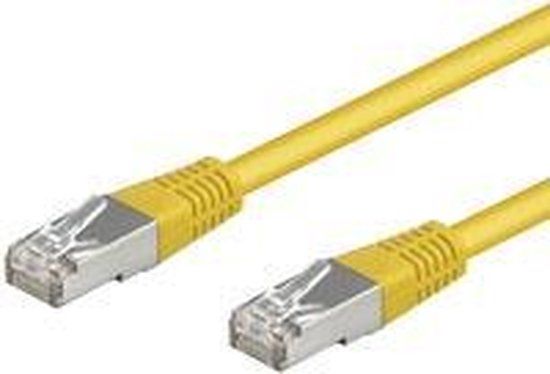 SF/UTP Goobay 0.25m Cat. 5e SFTP netwerkkabel Geel