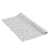 Venilia 53236 Plakfolie met Cirrus-motief, bloemenfolie, decoratieve folie met bloemenpatroon, meubelfolie, behang, zelfklevende folie, pvc, zonder ftalaten, grijs, 45cm x 1,5m, dikte 0,095 mm