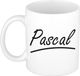 Bellatio Decorations Pascal Naam koffiemok - beker - met sierlijke letters - wit