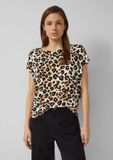 s.Oliver Zacht jersey shirt met leoprint