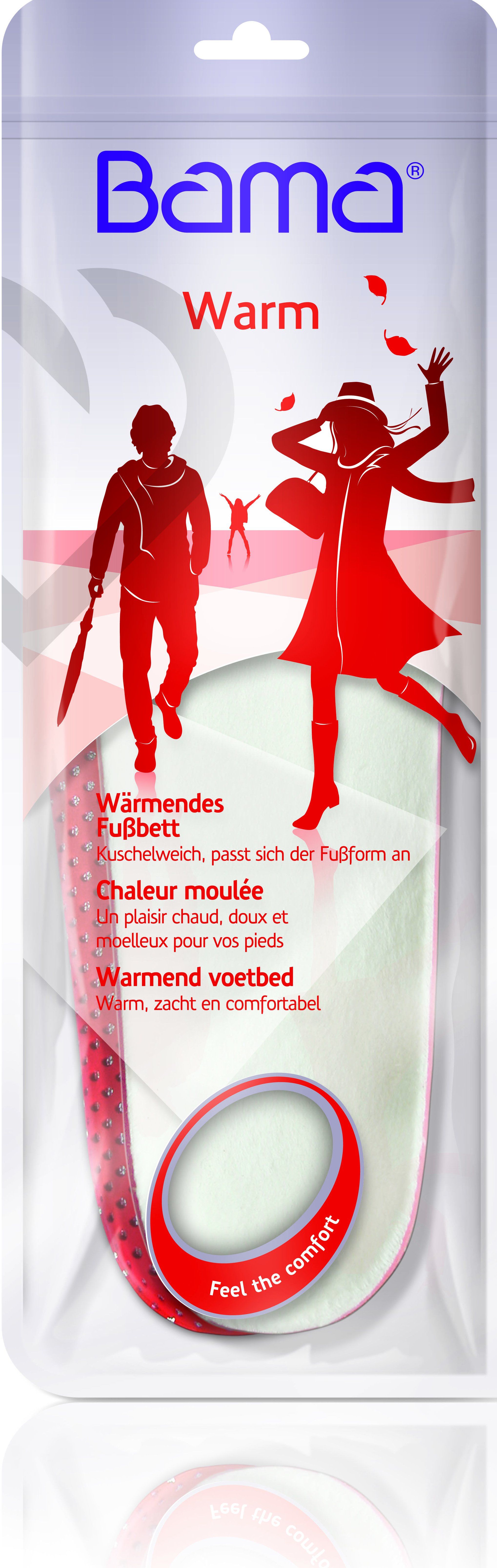 BAMA Inlegzolen Warm Unisex Wit/rood Maat 37