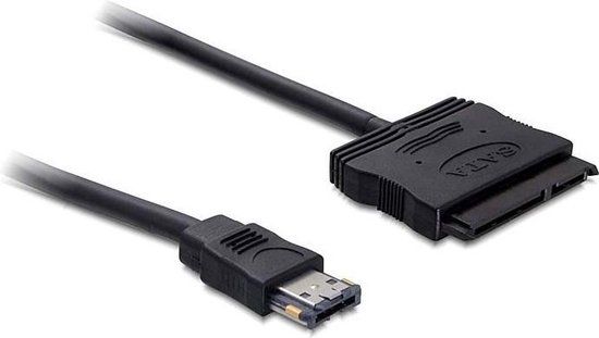 Delock eSATAp naar SATA Kabel - 0.5m - Zwart