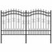 VidaXL Portail Kampen 240 x 165 cm acier thermolaqué noir