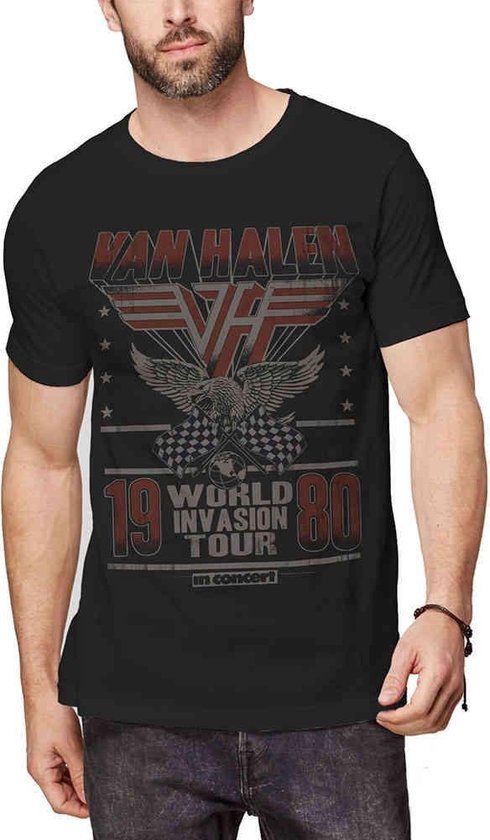 Van Halen World Invasion Tour 1980 Heren T-shirt - zwart - L