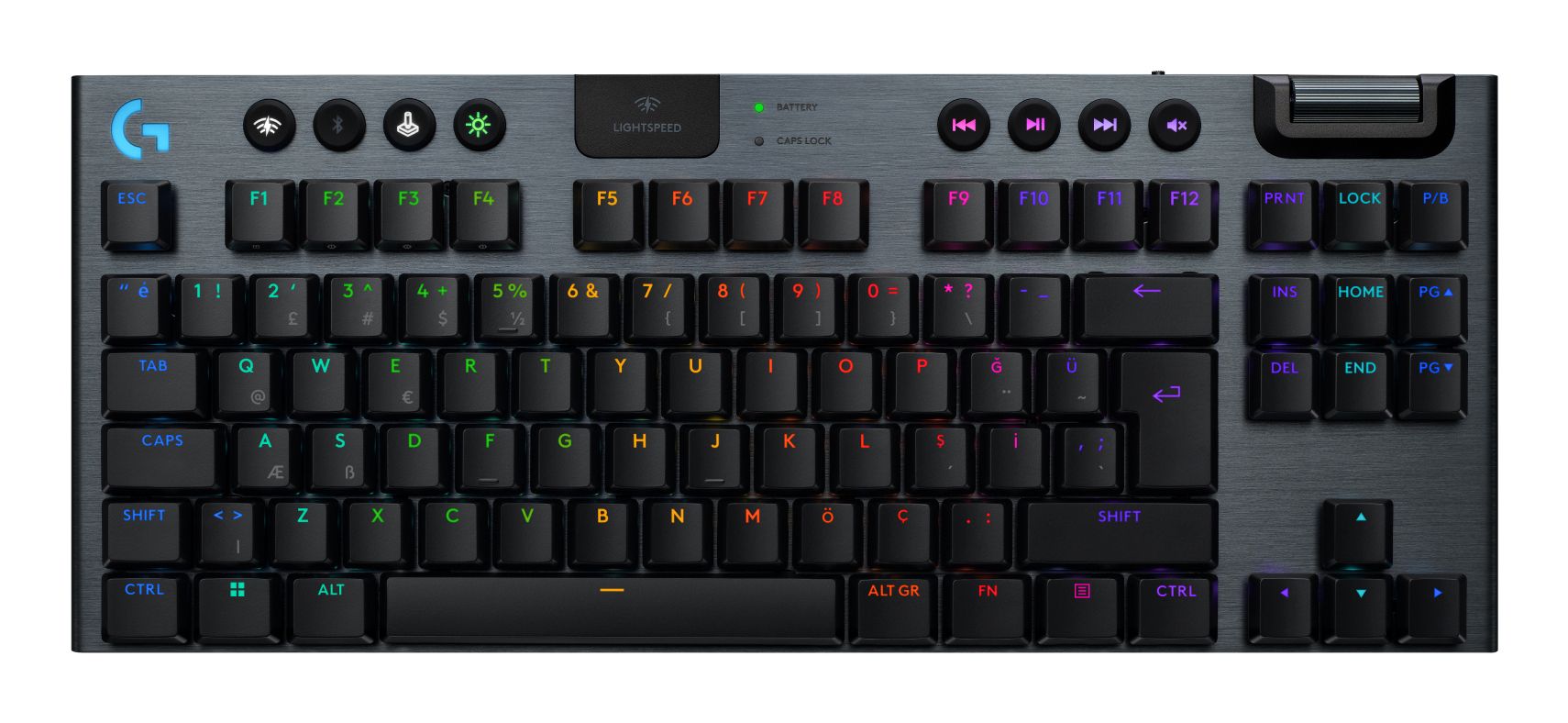 Logitech G915 X Lightspeed TKL Wireless Gaming Keyboard - Tactile - Black - QWERTY - US Layout