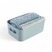 Douchegordijn Utility Set Bleu 180x180 cm PEVA Plastique Inclus Anneaux Lavable