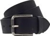 Mustang leren riem zwart met gesp geborsteld nikkel maat 85