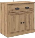 vidaXL Highboard Artisan Eiken 70 x 35,5 x 67,5 cm Bewerkt hout