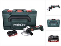 Metabo W 18 LT BL 11-125 Snoerloze haakse slijper 18 V 125 mm borstelloos + 1x accu 4.0 Ah + metaBOX