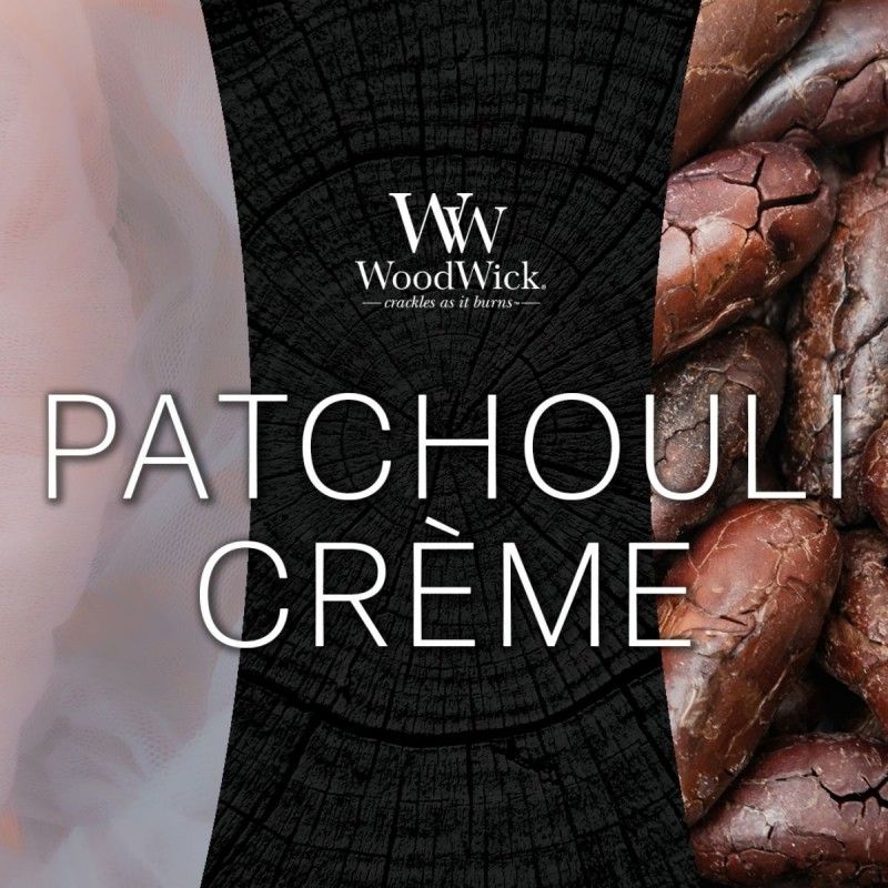 WoodWick Hourglass Large Geurkaars - Patchouli Créme - 130 branduren