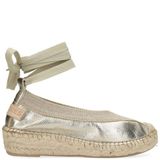 Shabbies Amsterdam leren espadrilles goud