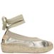 Shabbies Amsterdam leren espadrilles goud