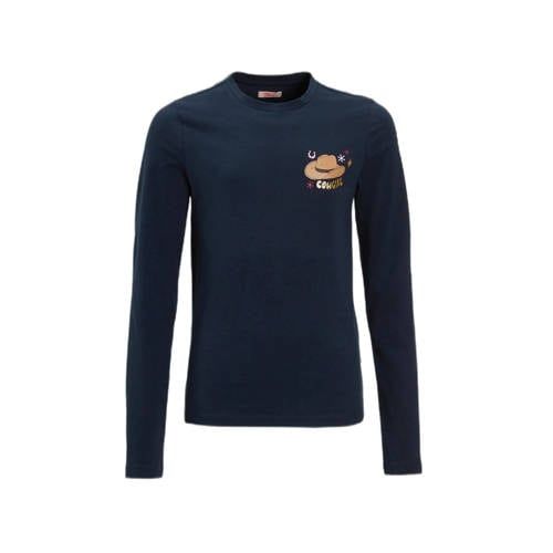 Orange Stars Longsleeve met printopdruk navy