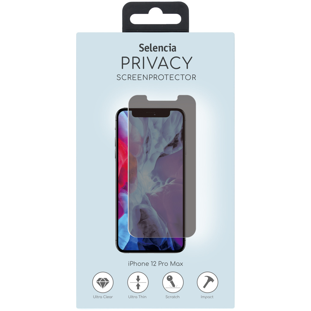 Selencia Glas Privacy Screenprotector voor iPhone 12 Pro Max