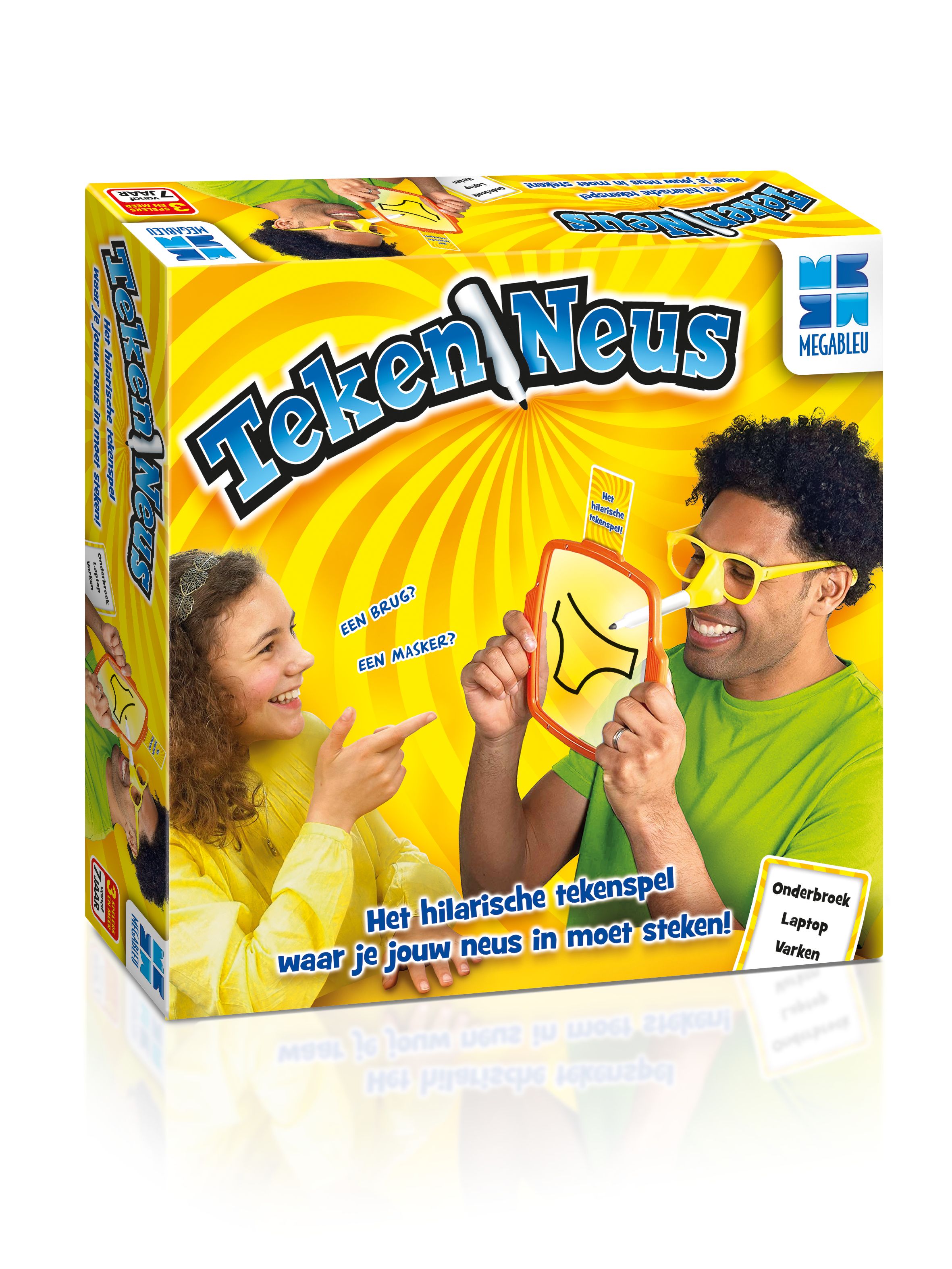 Megableu TekenNeus - Bordspel voor Kinderen en Volwassenen - Teken met de TekenNeus Bril!