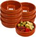 Excellent Houseware Tapas schaaltje Murcia - 8x - creme brulee - terracotta - 18 cm - borrelhapjes serveerschaaltje
