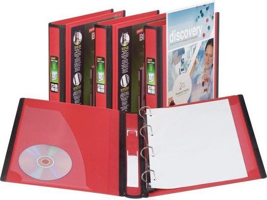 Staples BETTER™ Presentatieringband - A4 - 25 mm - Rood