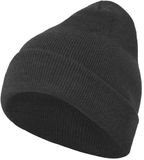 Build Your Brand Heavy Knit Beanie BY001 - Charcoal (Heather) - One size
