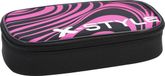 Eberhard Faber X-Style pencil case - 21.5 x 6 x 10.5cm - black/neon pink - empty